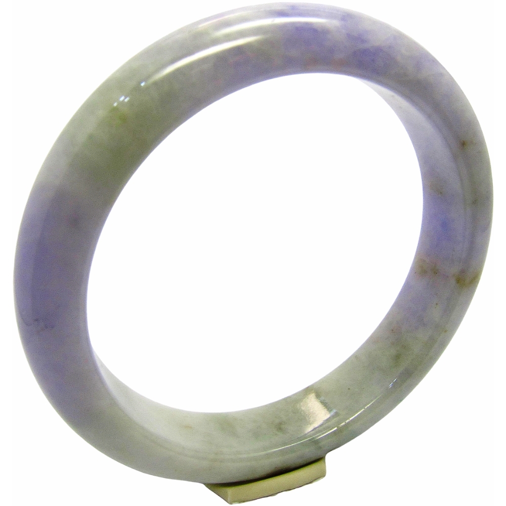 【小樂珠寶】翡翠手鐲 滿紫羅蘭拌綠天然A貨玉鐲(手圍號17.9 內徑56.2mm V861)