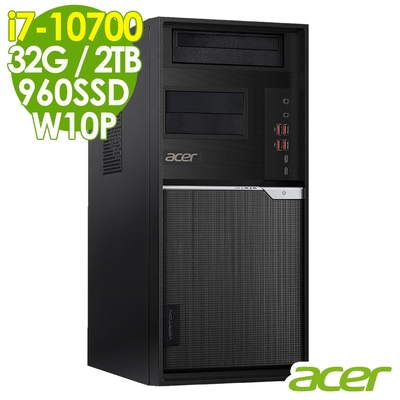 ACER VK8 高階商用工作站 i7-10700/32G/960SSD+2TB/500W/W10P/Veriton K8