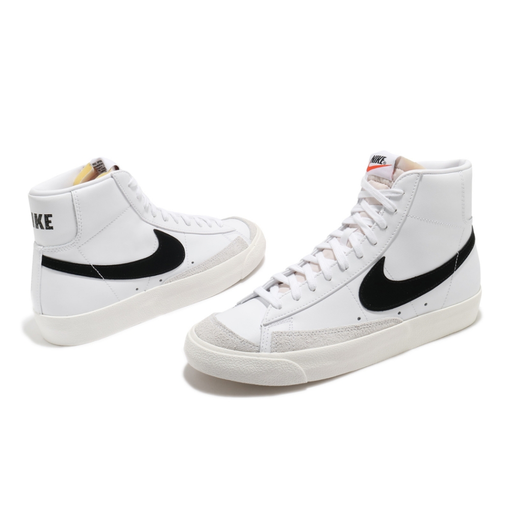 Nike 休閒鞋Blazer Mid 77 運動男女鞋復古VNTG 情侶款球鞋穿搭簡約白黑