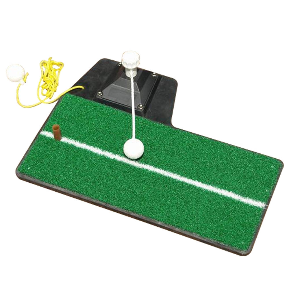 GOLF高爾夫球室內揮桿練習器組.室內外多功能草皮切桿打擊墊練習毯鐵木桿適用附球tee線球