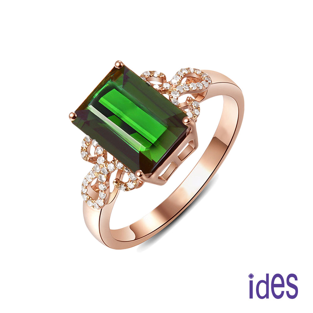ides愛蒂思 歐美設計彩寶系列綠寶碧璽戒指/戀上祖母綠