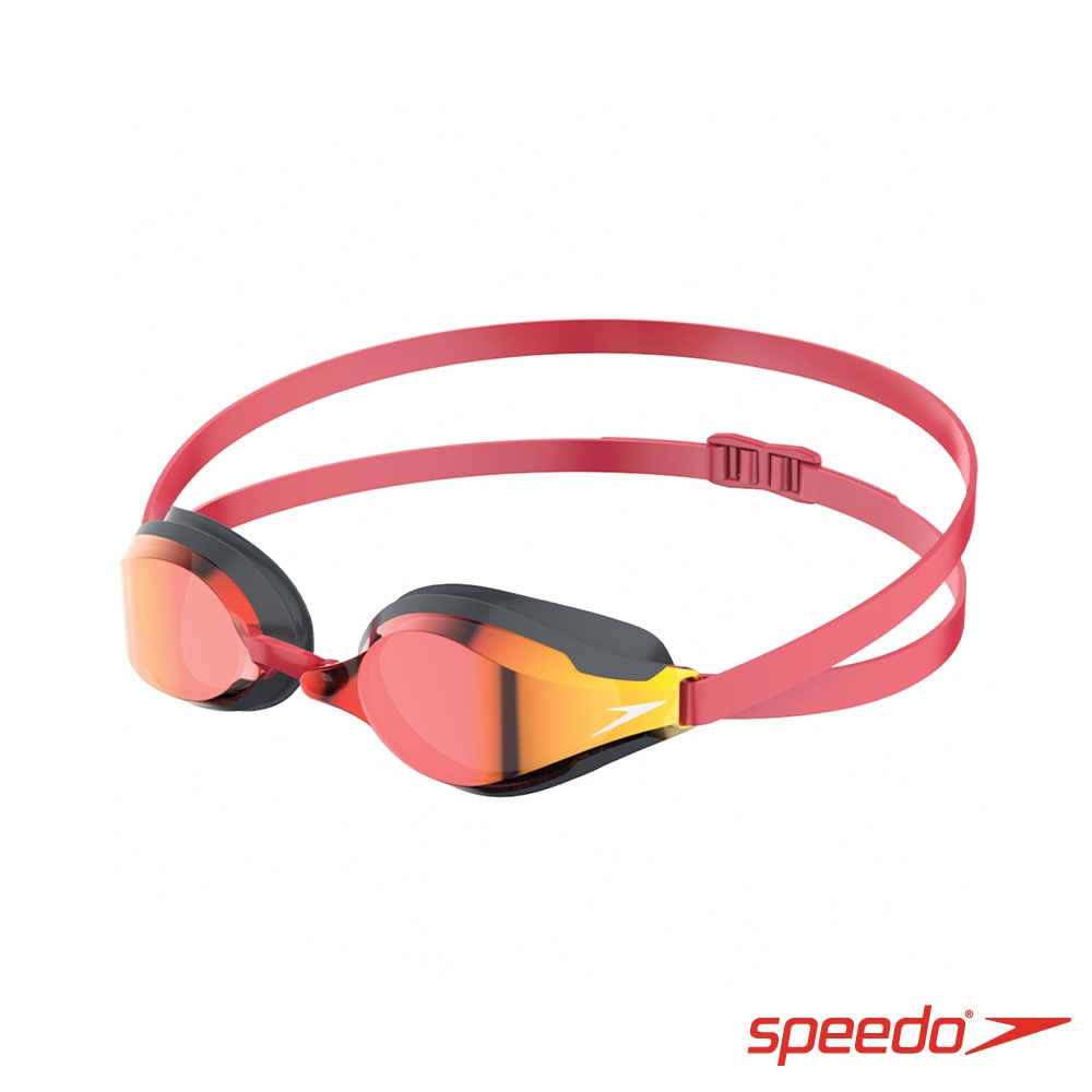 SPEEDO 成人競技泳鏡 鏡面 Speedsocket 2 火燄紅