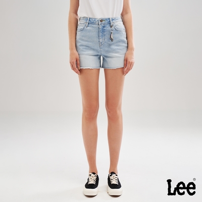 Lee 女款 趣味吊飾牛仔短褲 淺藍洗水｜Modern