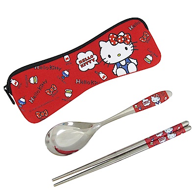 Hello Kitty不鏽鋼餐具組SS-6210SR