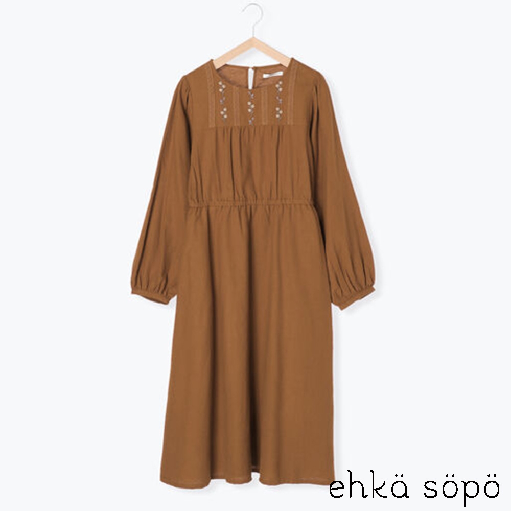 ehka sopo  雛菊刺繡蕾絲細節洋裝