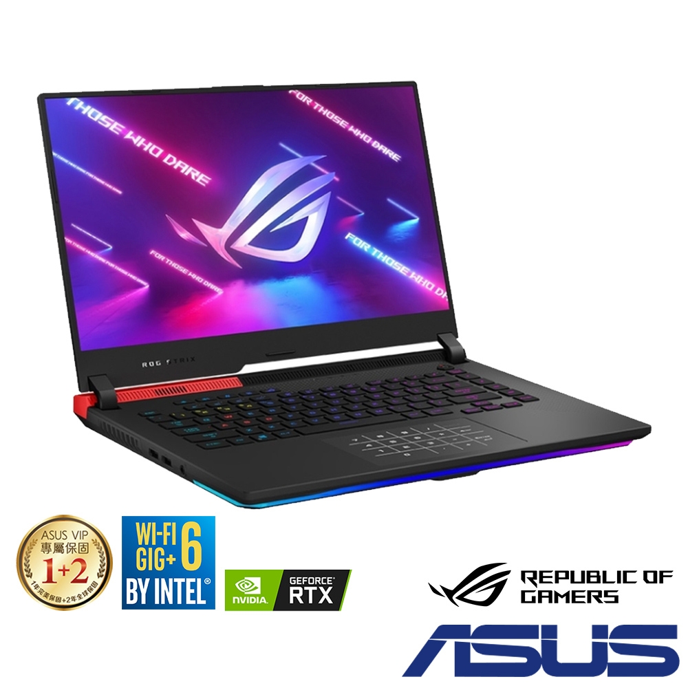 (外接1TB組合)ASUS G513RC 15.6吋電競筆電 (R7-6800H/RTX3050/8G/512G SSD/Win 11/ROG Strix G15/潮魂黑)