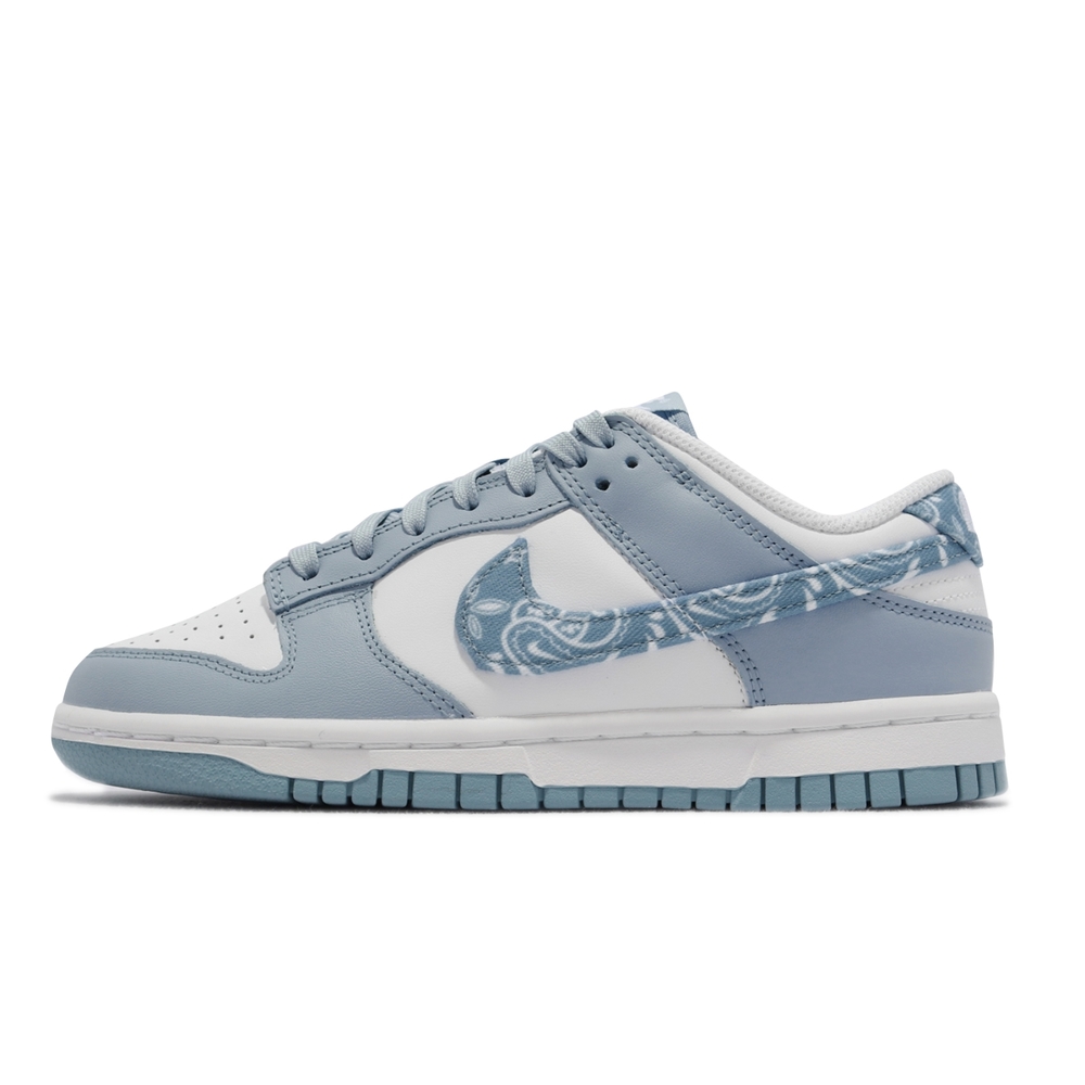 Nike 休閒鞋W Dunk Low ESS 復古Paisley 女鞋變形蟲腰果花白藍DH4401