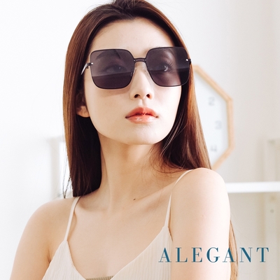 ALEGANT韓系時尚復紗黑鑲嵌方框墨鏡│UV400太陽眼鏡│杜夢灣的巡航晚宴
