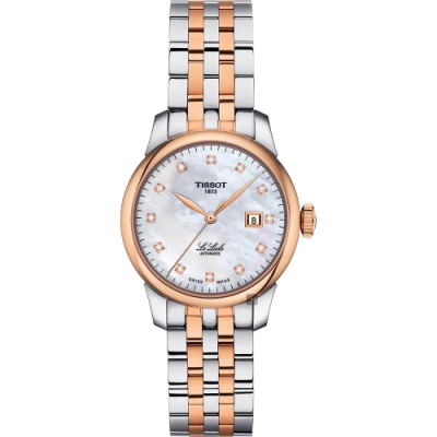 TISSOT 天梭 官方授權 Le Locle 力洛克 典雅械真鑽女錶 送禮推薦 T0062072211600