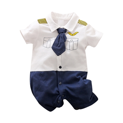 colorland短袖連身衣 造型包屁衣 嬰兒服 童裝 機長款