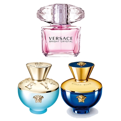 versace 凡賽斯 女小香5ml 3入組(狄倫 女神+香戀水晶+狄倫 淡藍)