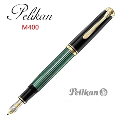 德國PELIKAN百利金 Souverän Fountain Pen綠桿14k鋼筆*Ｍ400