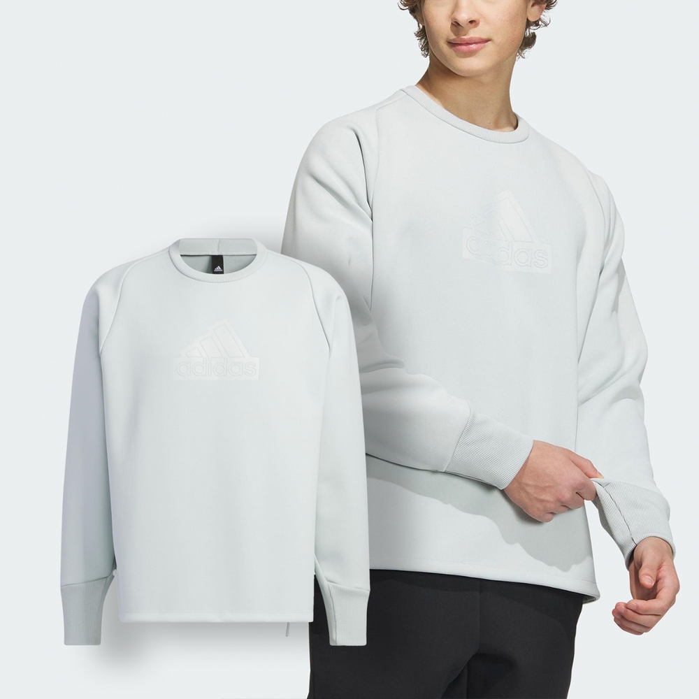 adidas 長袖 ZNE Sweatshirts 男款 灰 黑 衛衣 大學T 保暖 寬版 愛迪達 IQ1376