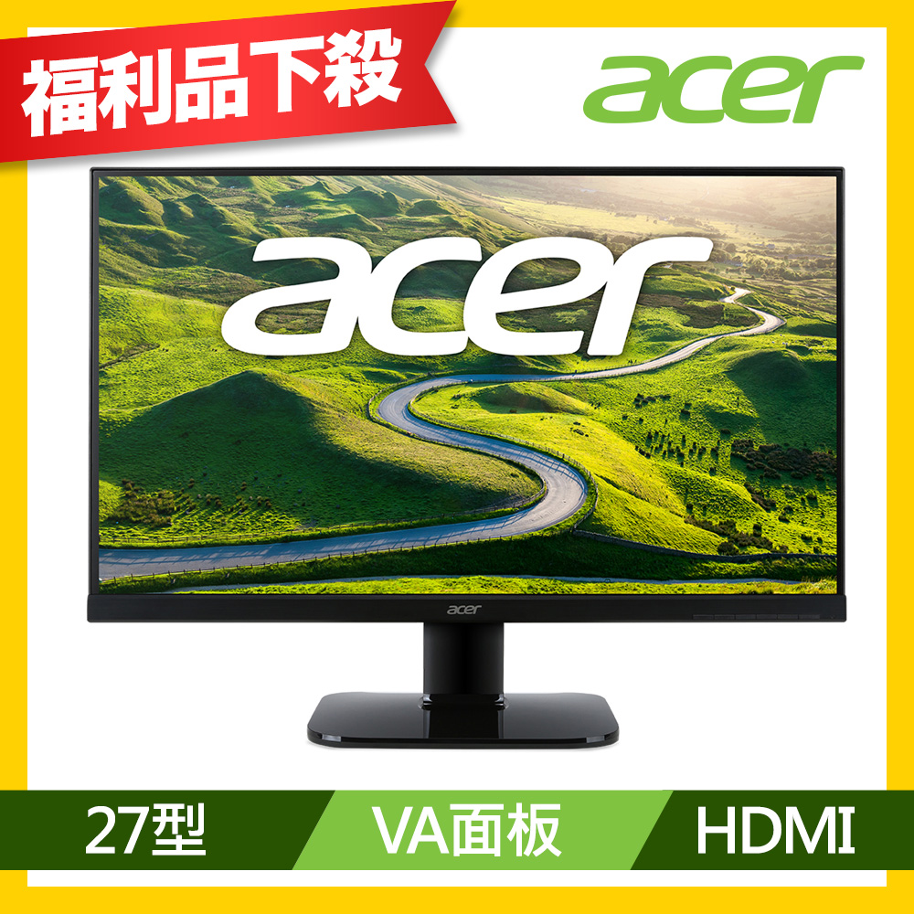 acer KA270H VA不閃屏濾藍光護眼螢幕（福利品）