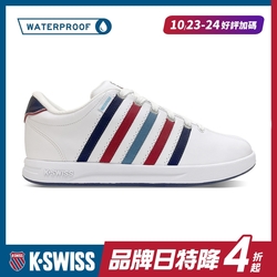 K-SWISS Court Pro S WP 防水時尚運動鞋-男-白/藍/紅