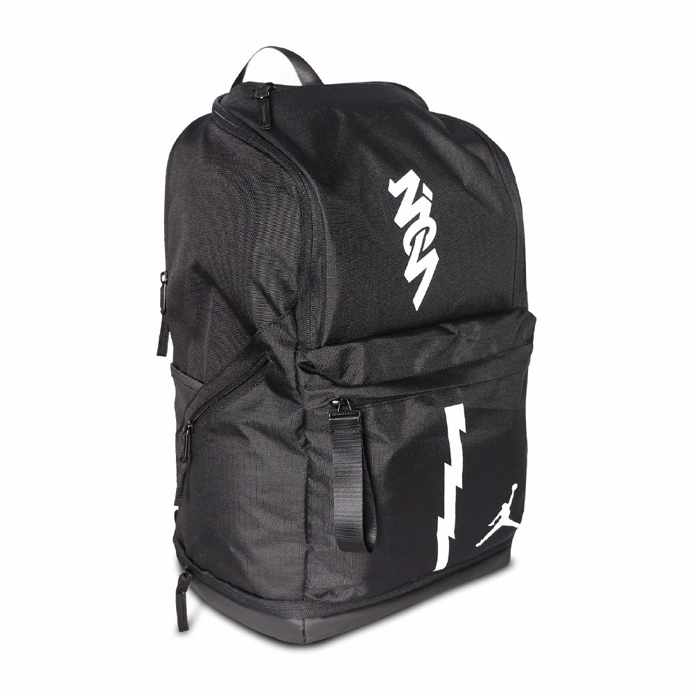 Nike 後背包 Jordan Zion Backpack 喬丹 飛人 大容量 外出 旅行 上學 黑 白 JD2123001GS001