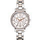 Michael Kors 愛在紐約晶鑽計時手錶-銀x玫瑰金/38mm MK6558 product thumbnail 1