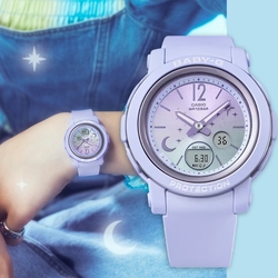 CASIO 卡西歐 BABY-G 星光系列女錶 迎春好禮-漸層紫色 BGA-290DS-2A