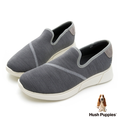 Hush Puppies 超人氣彈力輕量休閒鞋-灰色