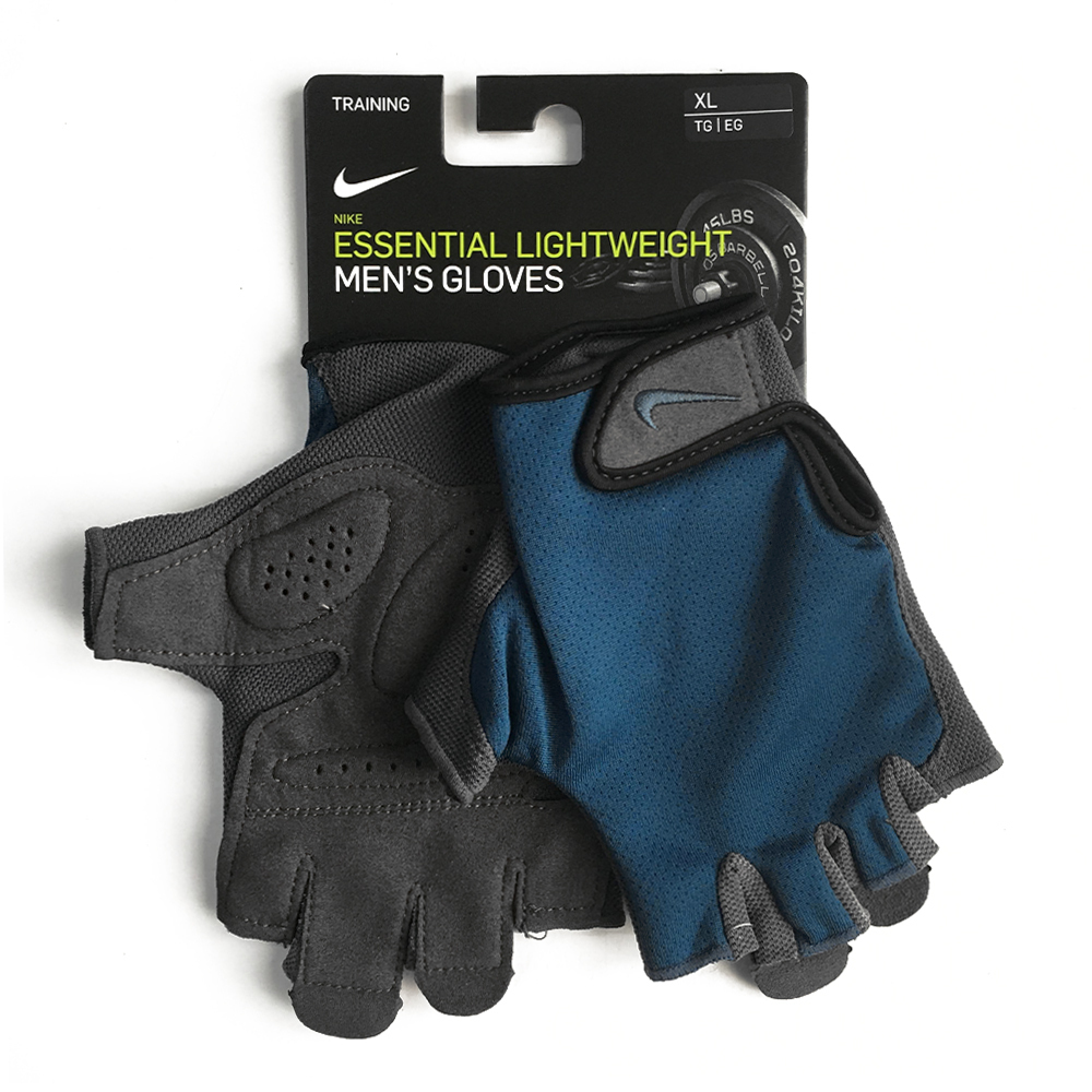 Nike Essential Fitness [AC4230-488] 男 基礎 手套 訓練 健身 緩衝 保護 灰藍