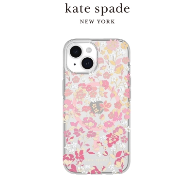 【kate spade】iPhone 15系列 MagSafe 精品手機殼 桃花紛飛