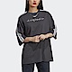 Adidas Oversized Tee IQ3402 女 短袖 上衣 T恤 亞洲版 休閒 三葉草 寬鬆 棉質 深灰 product thumbnail 1