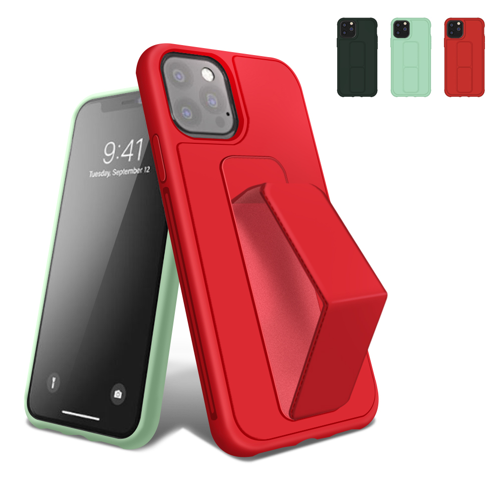 iPhone 12 Pro 強力磁吸 純色 立架 紅色 (iPhone12Pro手機殼 iPhone12Pro保護殼 )