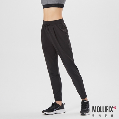 Mollifix 瑪莉菲絲 都會彈性修身運動長褲(黑)、瑜珈褲、訓練褲