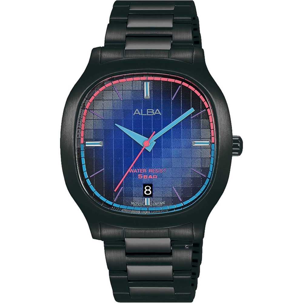 ALBA 雅柏 方型復古休閒腕錶 (VJ42-X308SD/AS9L87X1)-37mm