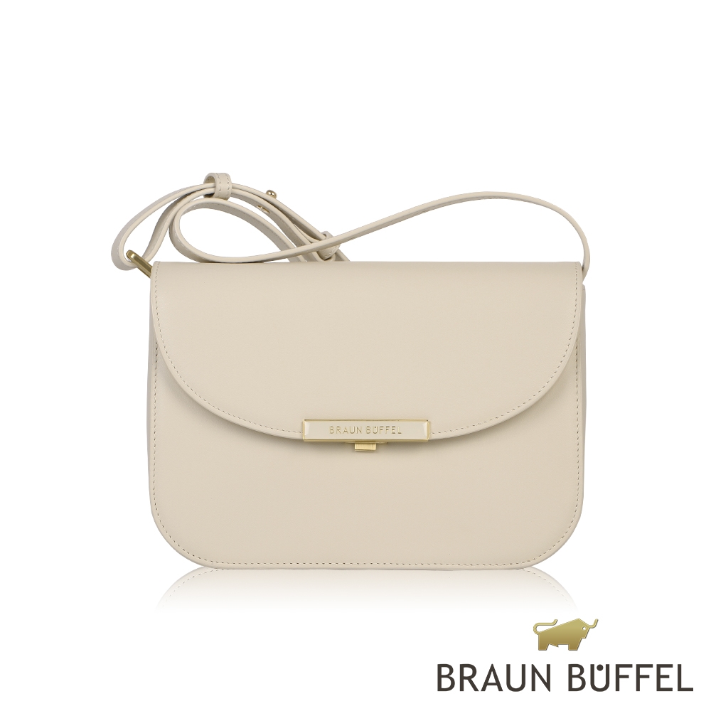 【BRAUN BUFFEL 德國小金牛】台灣總代理 巴黎-A 斜背包-粉筆色/BF816-27-CK