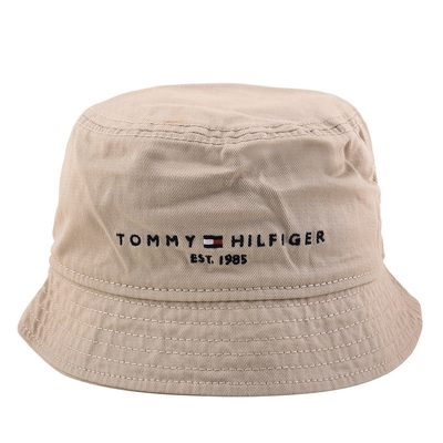 TOMMY HILFIGER-英文字母LOGO 棉質漁夫帽(卡其色)S~M