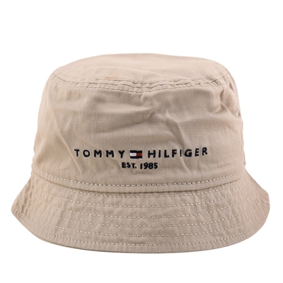 TOMMY HILFIGER-英文字母LOGO 棉質漁夫帽(卡其色)L~XL