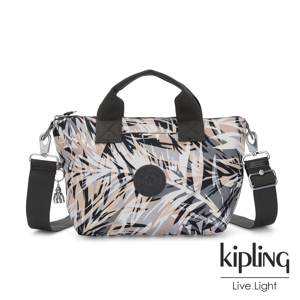 Kipling 夏日棕櫚印花簡約手提肩背托特包-KALA MINI