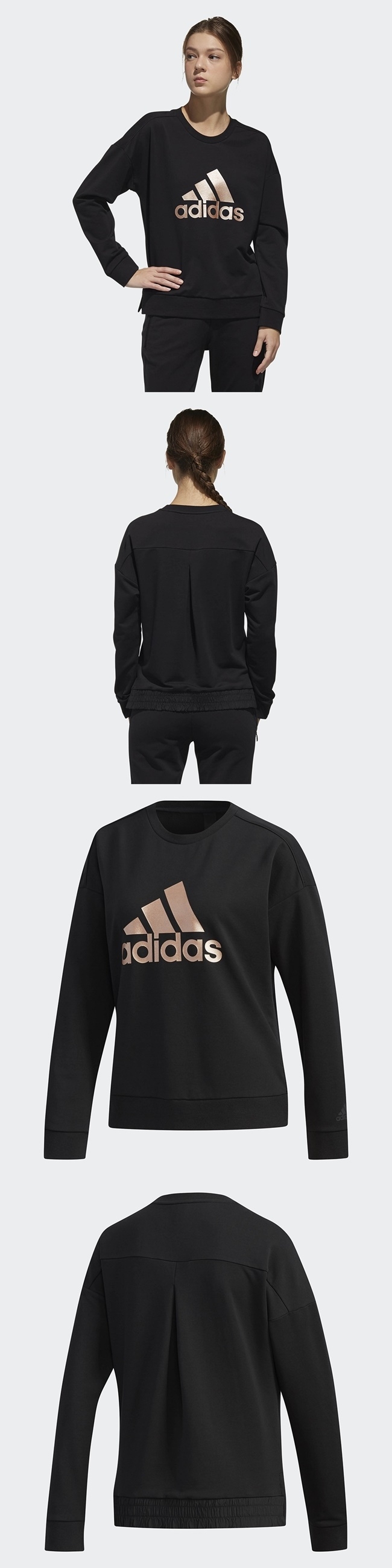 ADIDAS CREW SWT BOS 女黑大學T-EA3105 | adidas | Yahoo奇摩購物中心