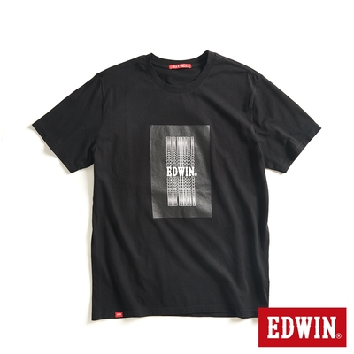 EDWIN 網路獨家 3D色塊LOGO短袖T恤-中性-黑色
