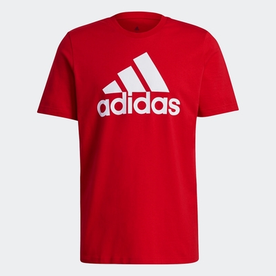 ADIDAS 上衣 短袖上衣 運動 慢跑 男款 紅 GK9124 ESSENTIALS BIG LOGO TEE