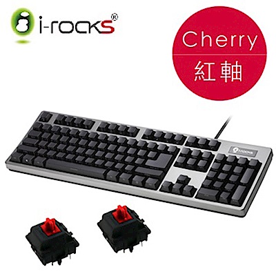 i-Rocks K68MN機械鍵盤-Cherry紅軸