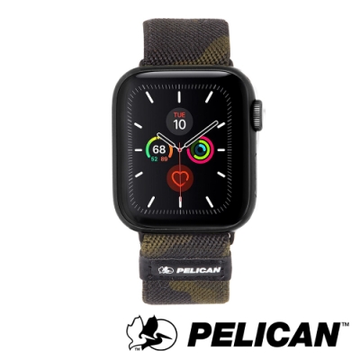 美國 Pelican 派力肯 Apple Watch 42-44mm 1-5代 Protector 保護者NATO錶帶- 迷彩綠色