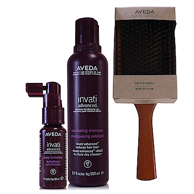 AVEDA 蘊活菁華洗髮精+滋養液+木質髮梳