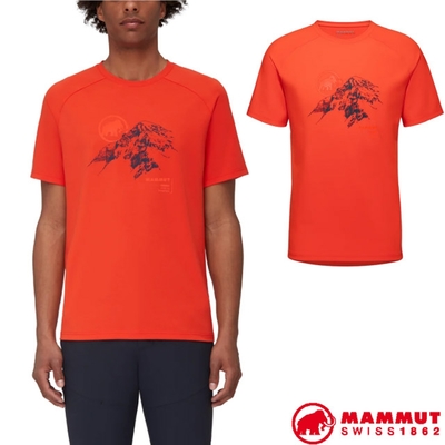 MAMMUT 長毛象 男 Mountain 輕量吸濕排汗短袖圓領休閒衫_火熱紅