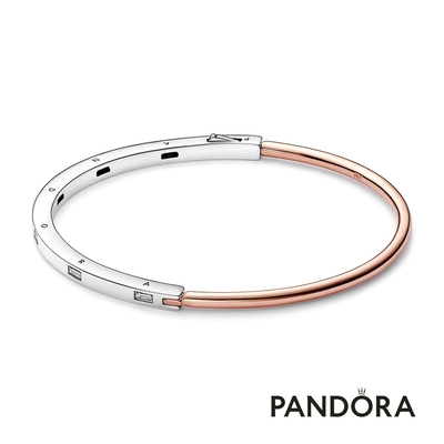 【pandora官方直營】pandora signature i-d 雙色密鑲寶石手環