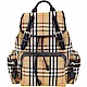 BURBERRY The Rucksack Vintage 中型格紋拼接軍旅背包(古典黃) product thumbnail 1