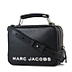 MARC JACOBS 專櫃款 THE BOX20荔枝紋手提/斜背二用包-白字黑/小 product thumbnail 1