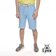 【Lynx Golf】男款四面彈性防潑水滿版印花平口休閒短褲-藍色 product thumbnail 2
