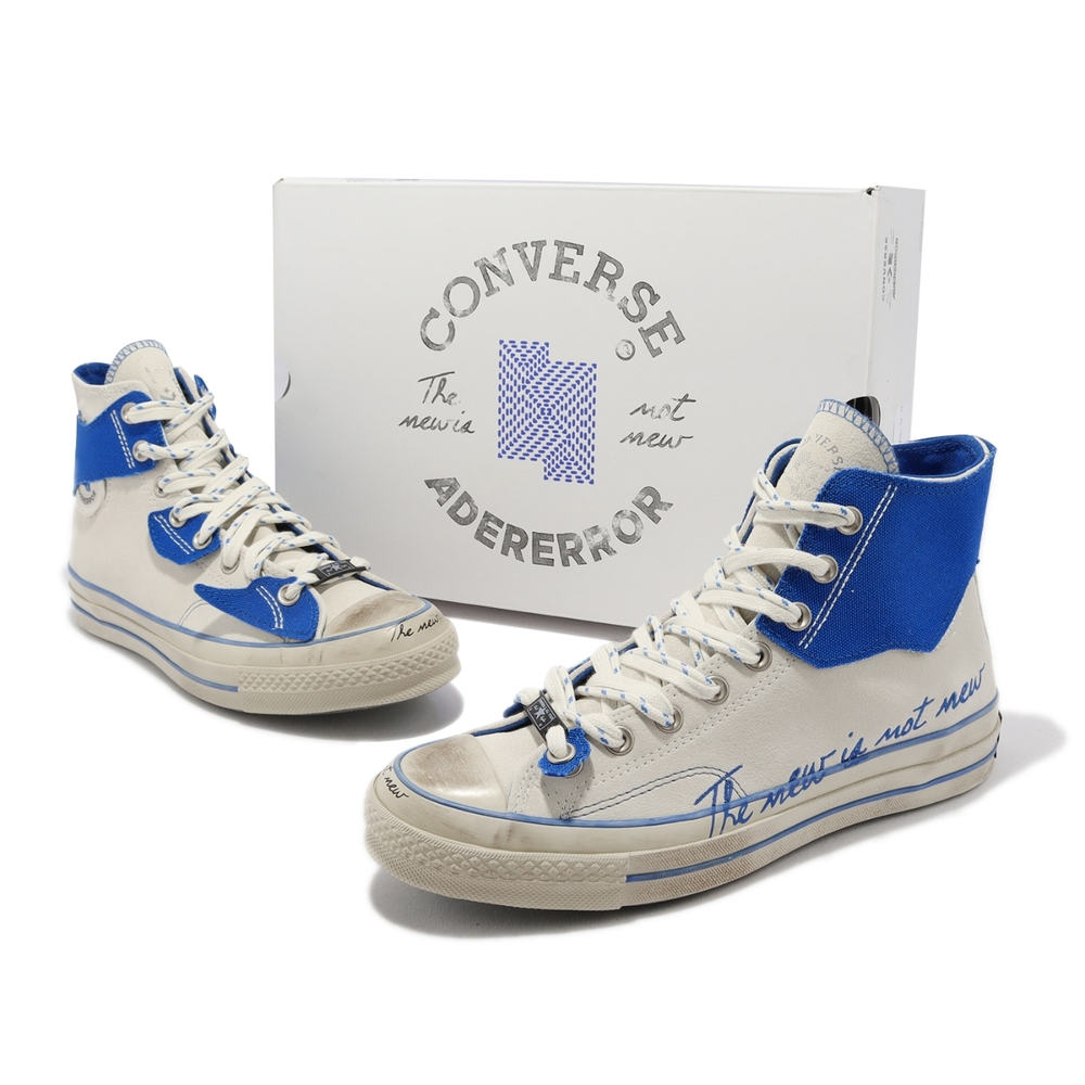 Converse ADER ERROR X Chuck 70 HI 帆布鞋男女鞋聯名藍白做舊拼接