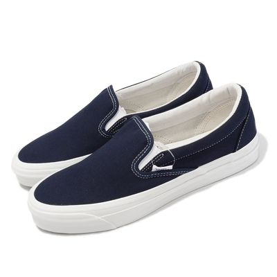 Vans 懶人鞋 OG Classic Slip-On Vault 男鞋 女鞋 藍 白 休閒鞋 基本款 情侶鞋 VN0A45JK1X7