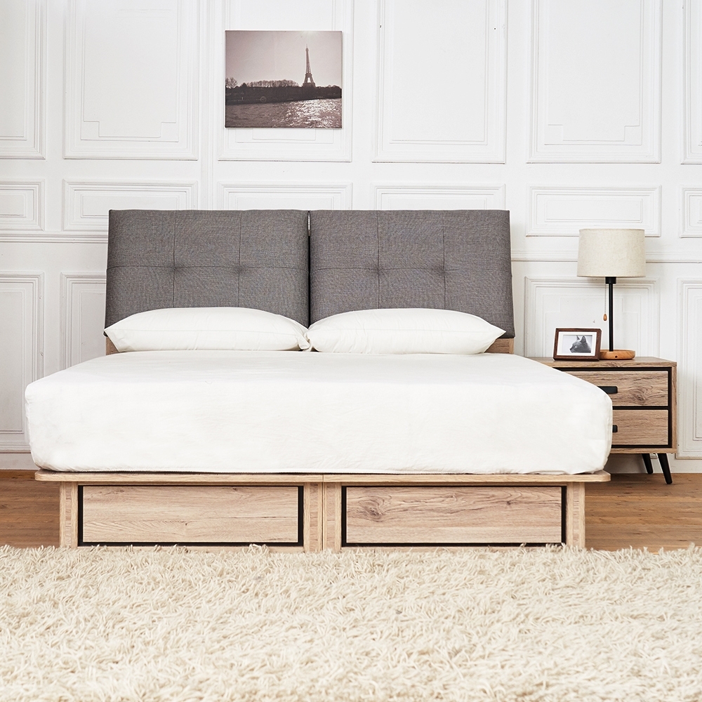 時尚屋 奧爾頓橡木6尺床箱型3件組-床箱+床底+床頭櫃(不含床墊)