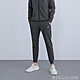 GIORDANO  男裝G-MOTION四面彈羅紋拼接束口褲 - 02 標誌灰 product thumbnail 1