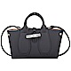 LONGCHAMP Roseau XS 竹節鎖釦牛皮手提/斜背包(黑色) product thumbnail 1