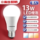 8入組【東亞照明】13W LED燈泡 省電燈泡 長壽命 柔和光線 product thumbnail 2